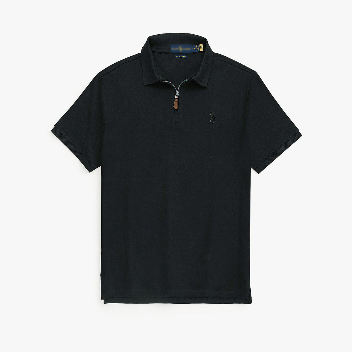 RLPH LURN PREMIUM ZIPER POLO MEN BLACK