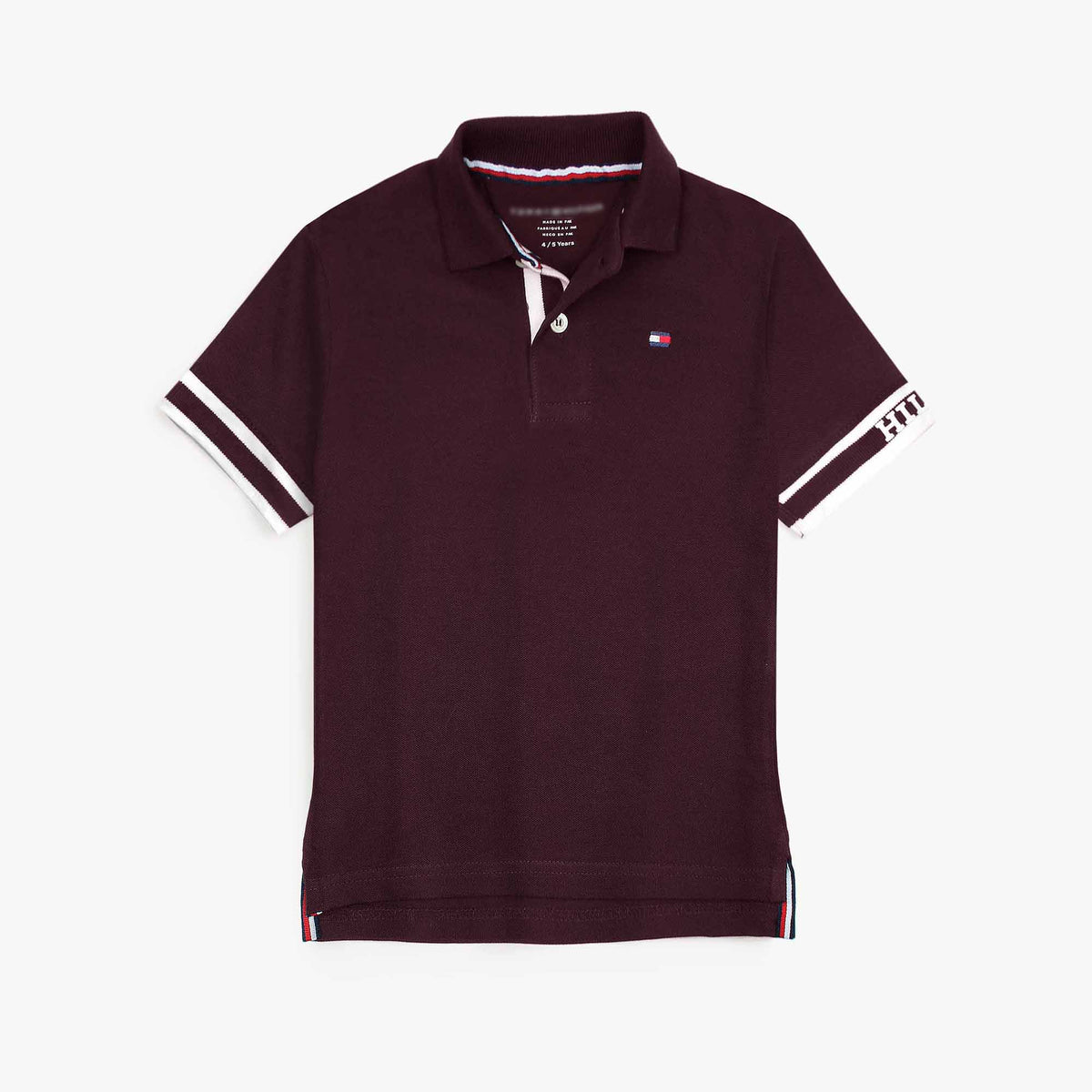 T-H HLFGER PREMIUM KIDS POLO OFF MAHROON