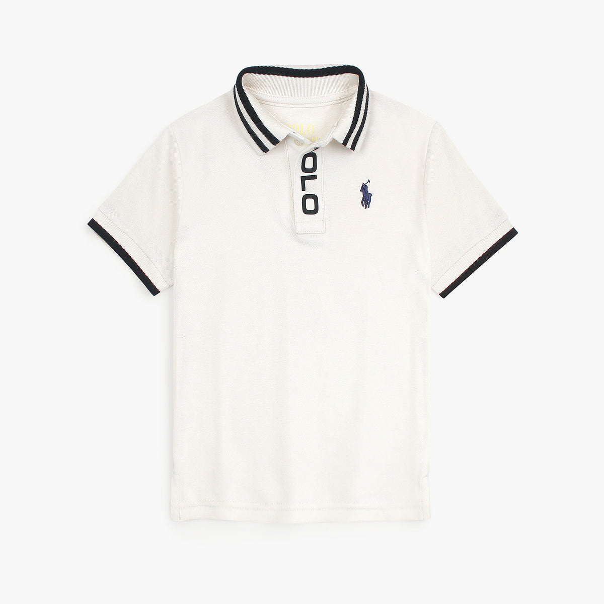 RLPH LURN PREMIUM POLO PLACKET KIDS OFF-WHITE