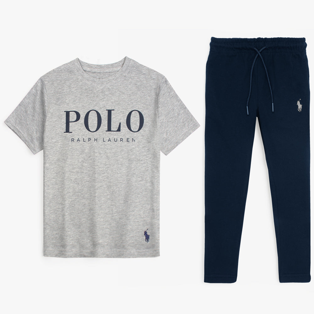 R-L KIDS PREMIUM SML PNY TWINSET GREY-NEAVY