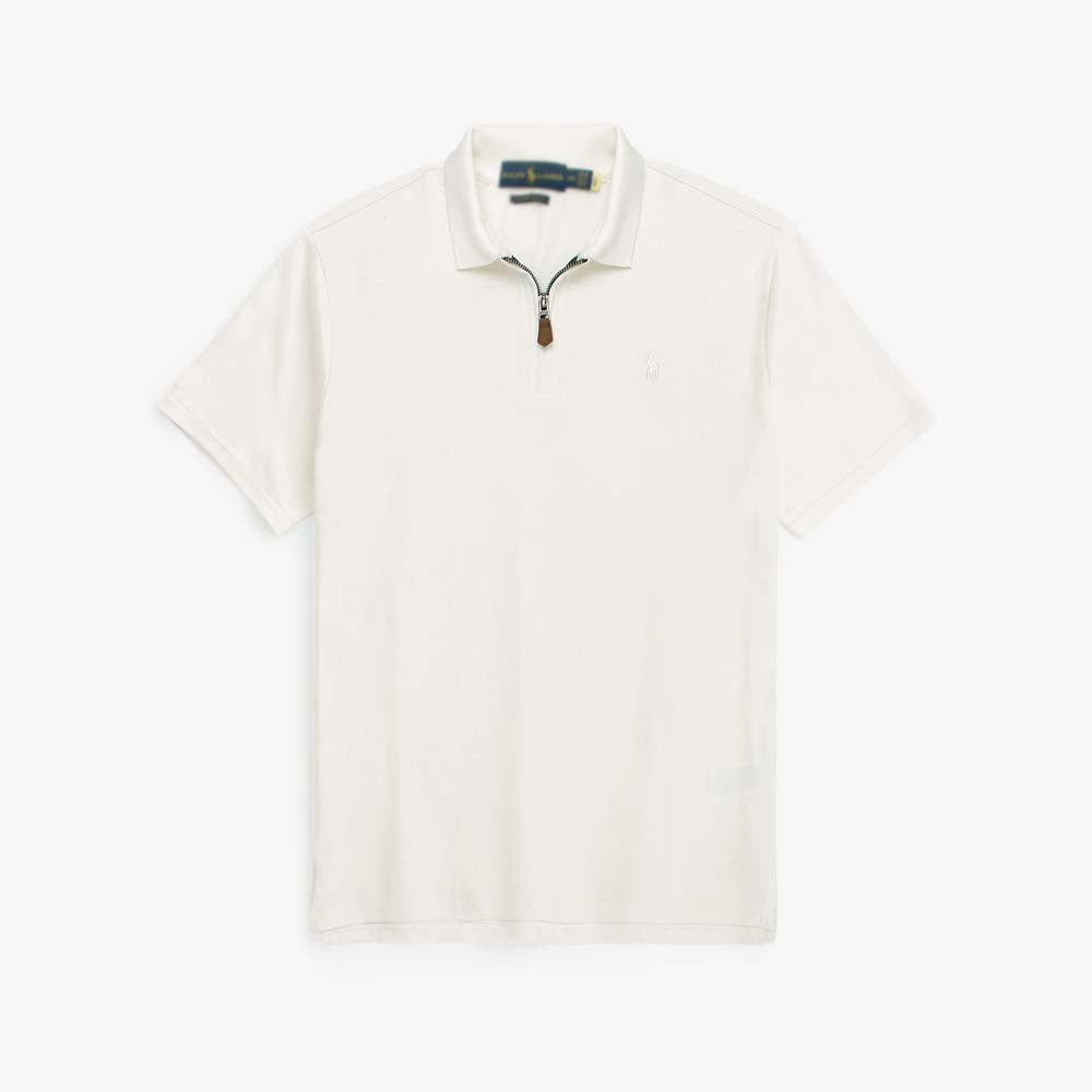 RLPH LURN PREMIUM ZIPER POLO MEN OFF WHITE