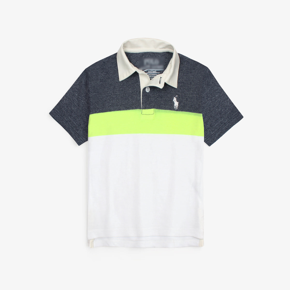 RLPH LURN PREMIUM KIDS STRIPE POLO CHARCOAL