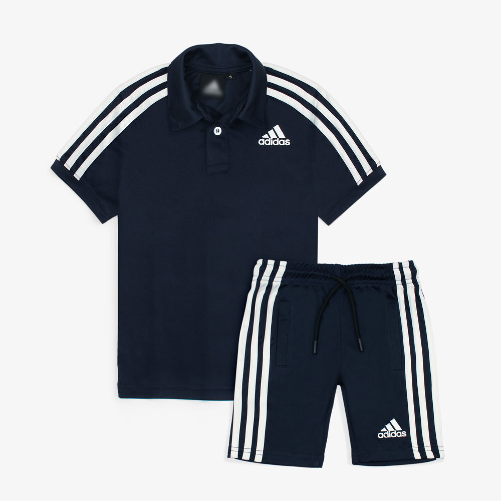 ADS KIDS DRYFIT 3 STRIPE TRACKSUIT NEAVY