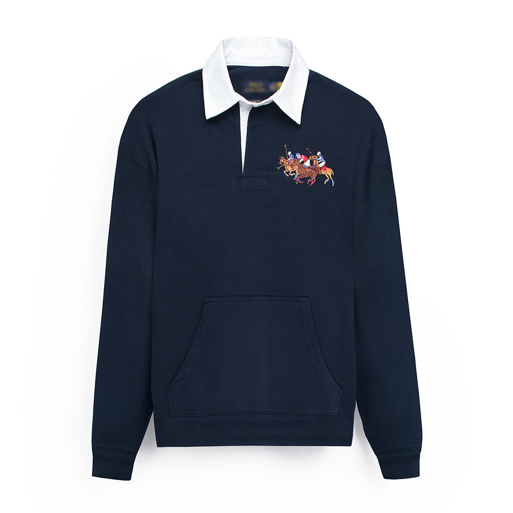 RLPH LURN 3 PONY RUGBY SWEATSHIRT MEN NEAVY