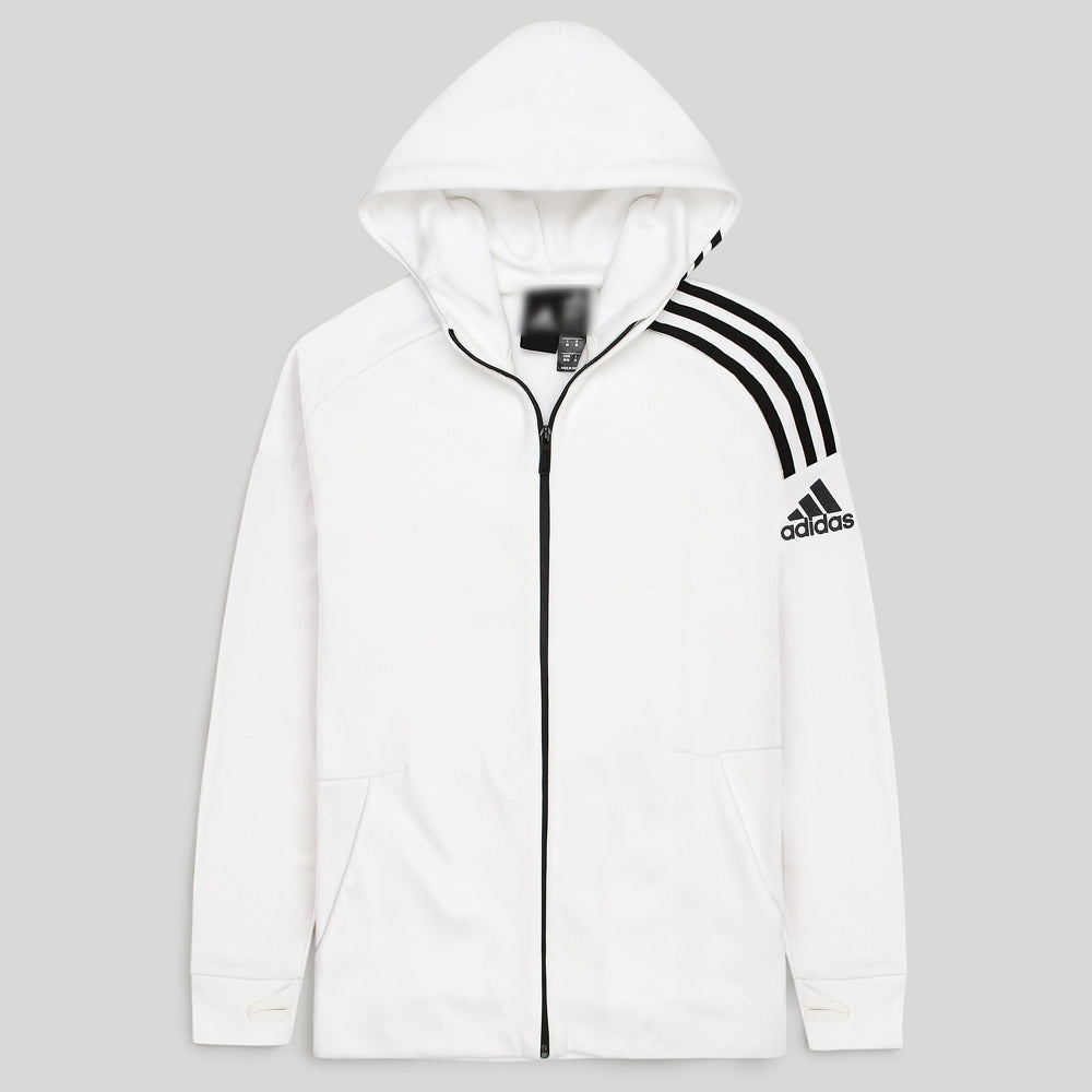 ADS PREMIUM ATHLETIC THREE STRPS HOODIE WHITE