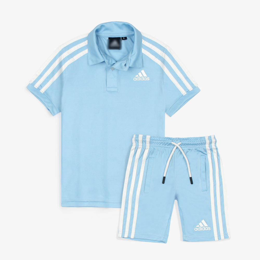 ADS KIDS DRYFIT 3 STRIPE TRACKSUIT SKY