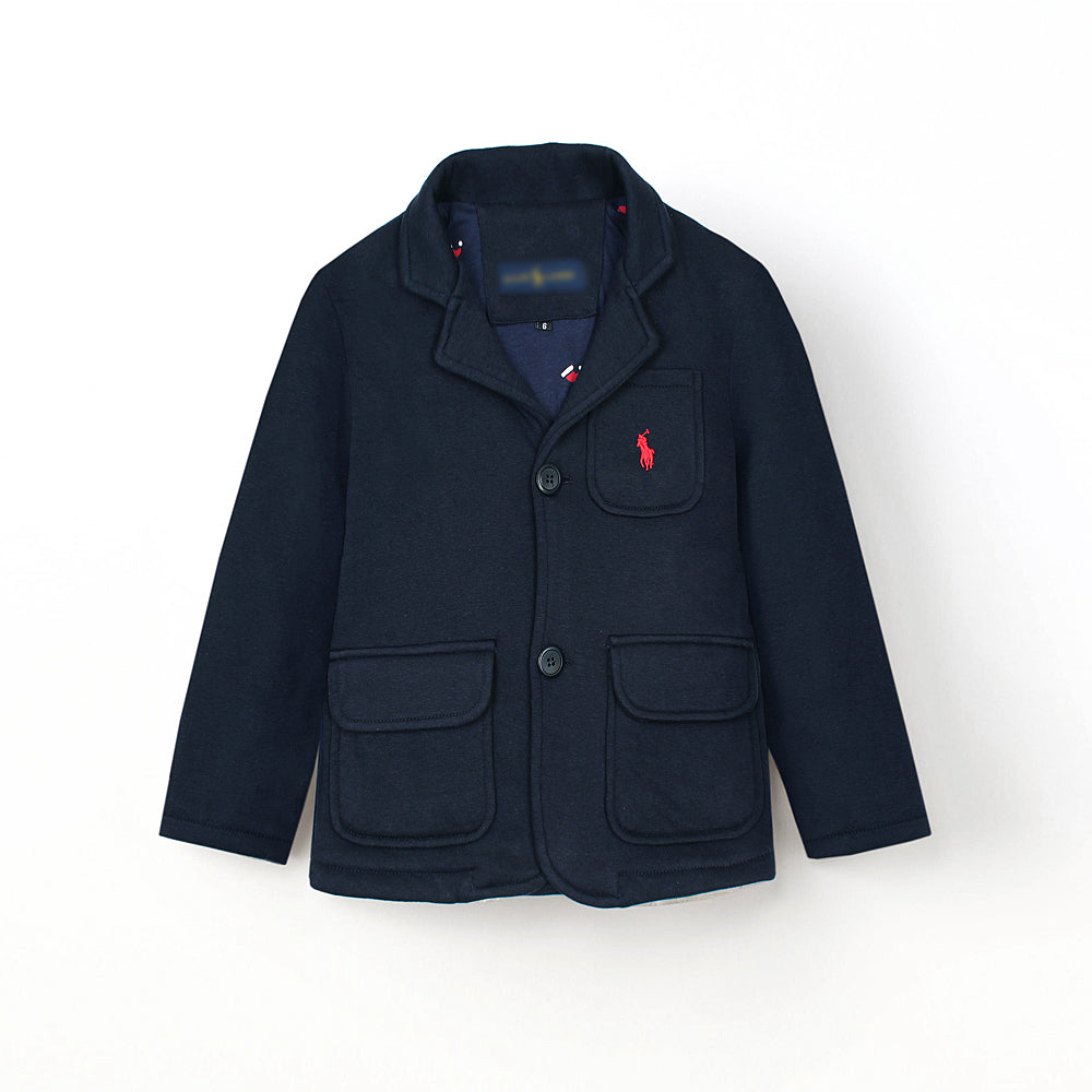 R-L KIDS PREMIUM COTTON FLEECE COAT NEAVY