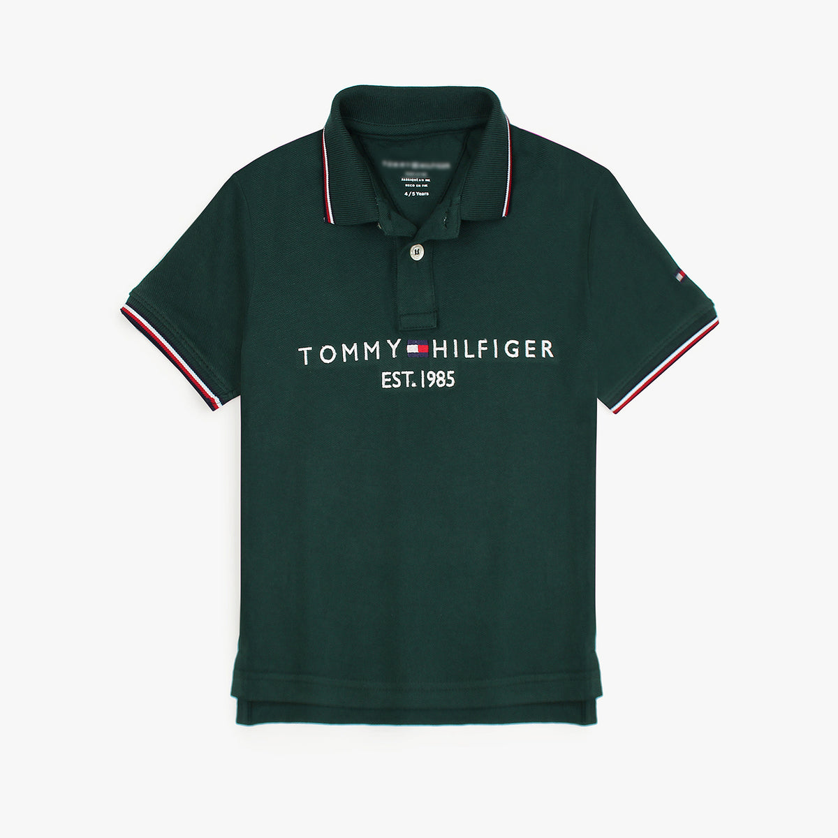 T-H PREMIUM KIDS TIPPING POLO DK-GREEN