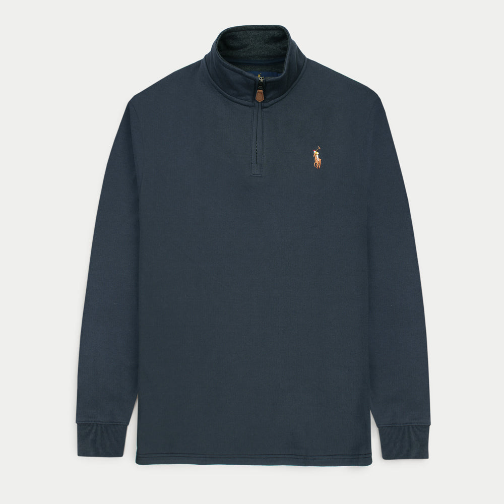 R-L MEN PREMIUM PK FLEECE MOCK ZIPPER NEAVY