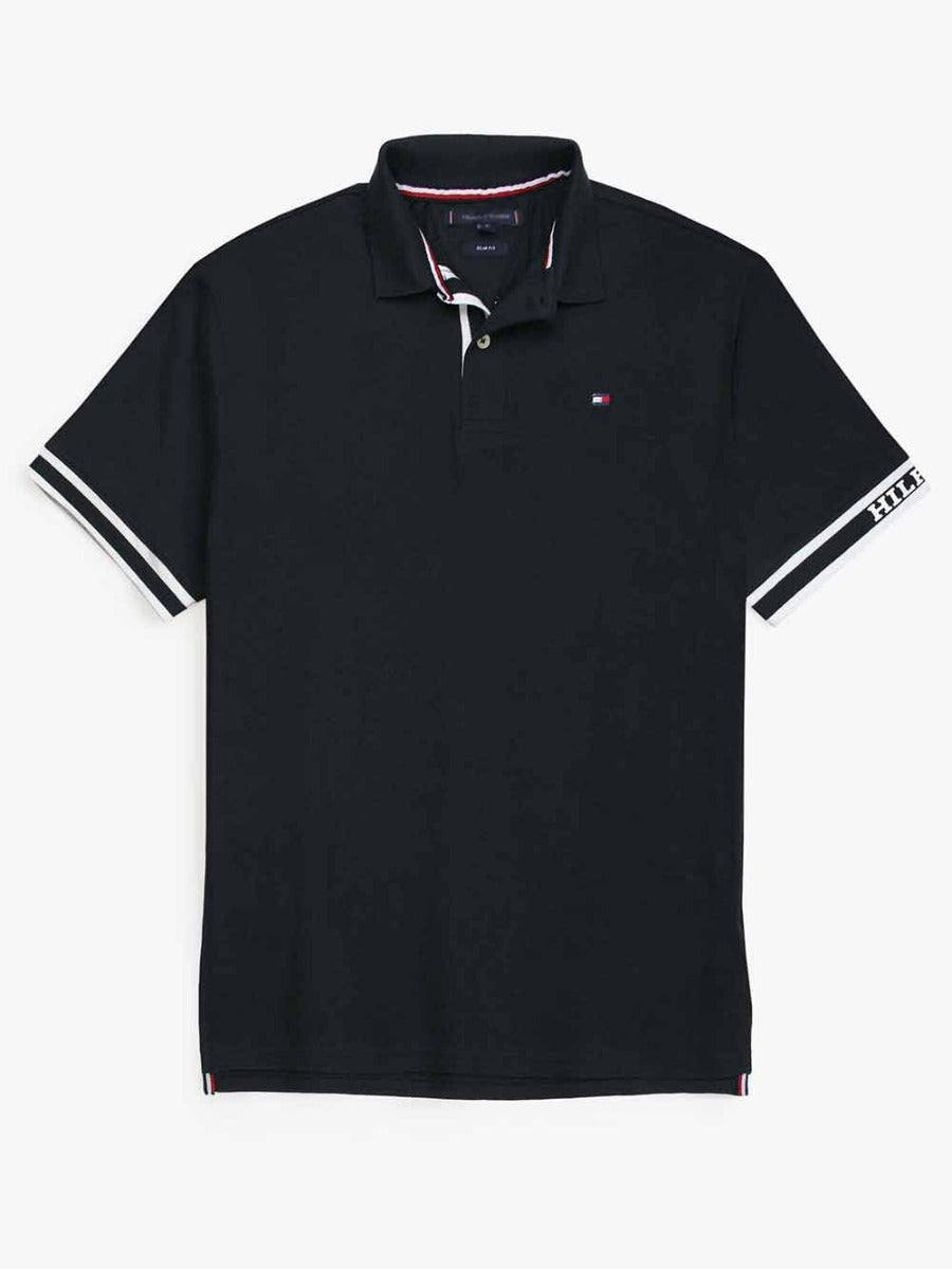 T-H PREMIUM HLFGER MEN POLO BLACK