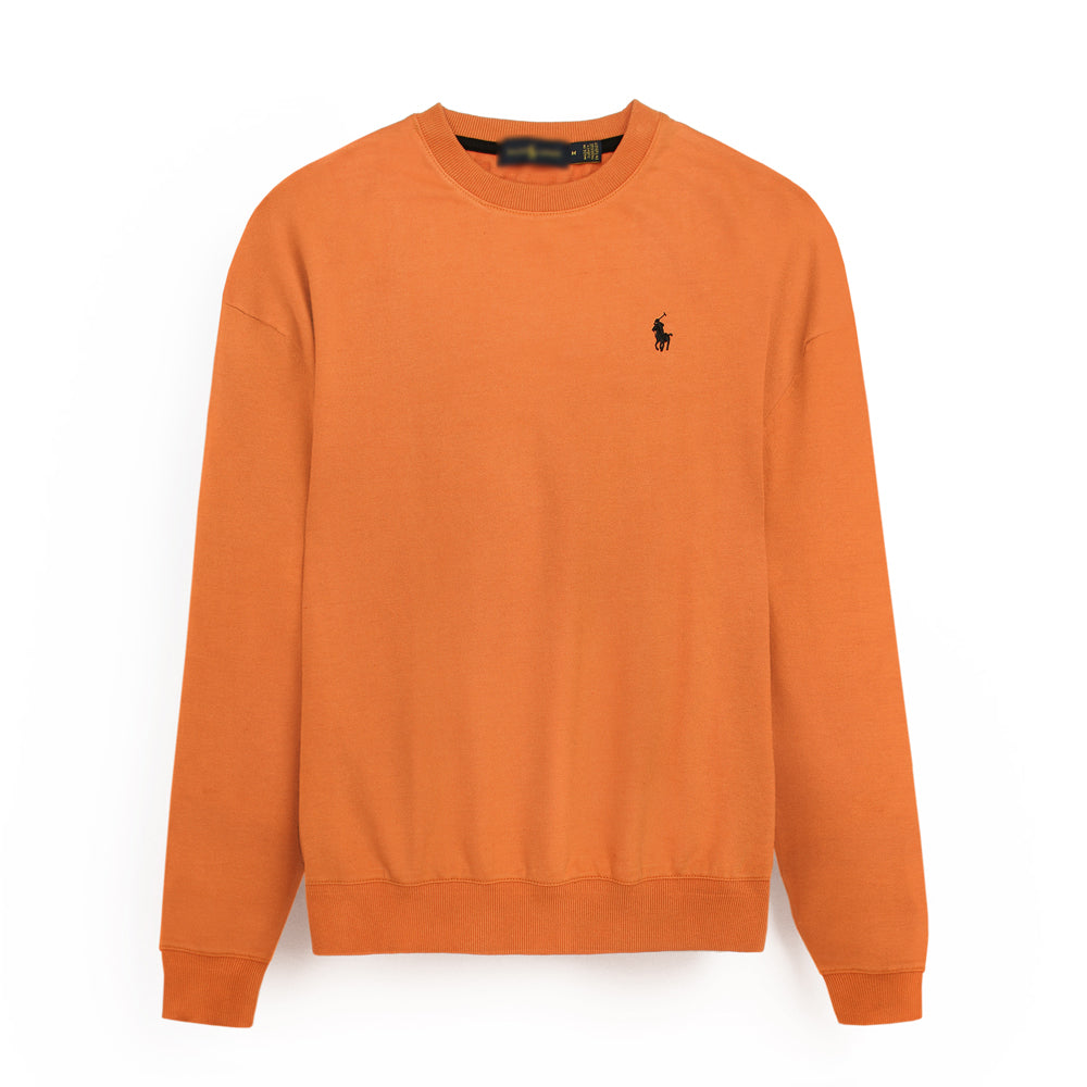 R-L MENS PREMIUM SINGLE PONY SWEATSHIRT ORANGE