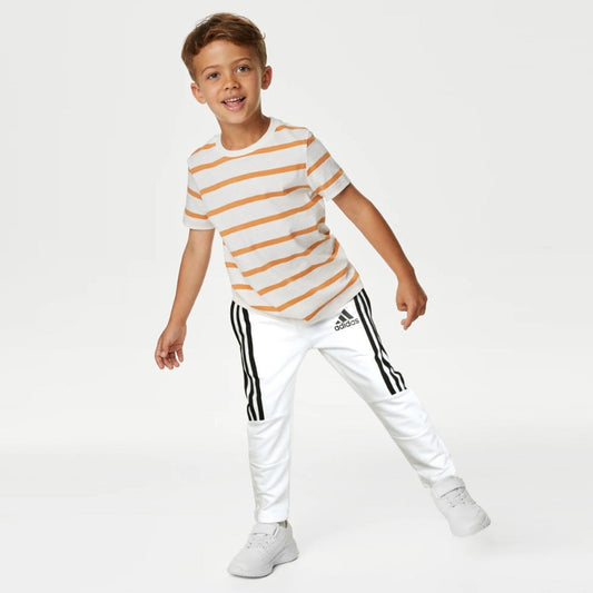 ADS PREMIUM 3 HALF STRIPE KIDS TROUSER WHITE 800