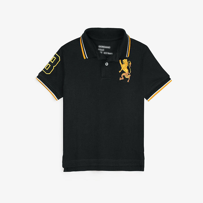 GRDANO PREMIUM KIDS 3D LION POLO BLACK