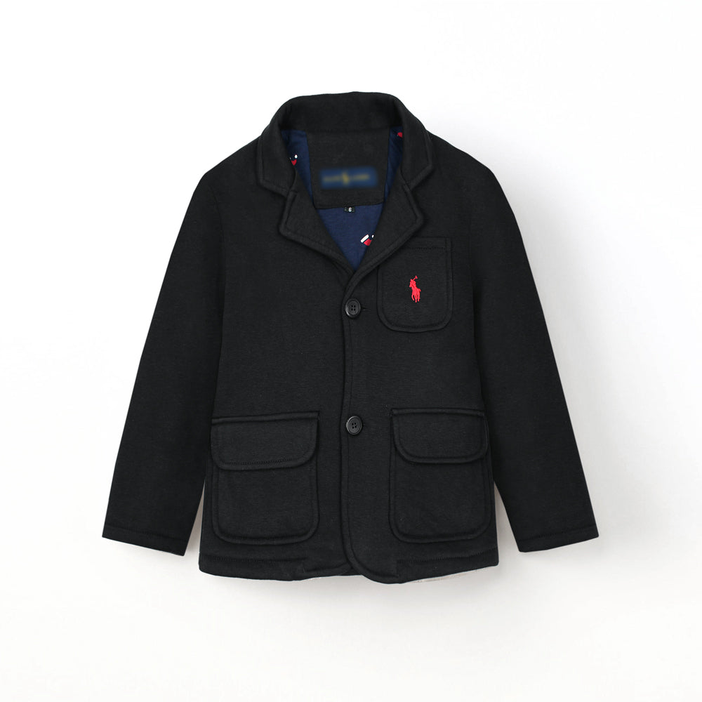 R-L KIDS PREMIUM COTTON FLEECE COAT BLACK