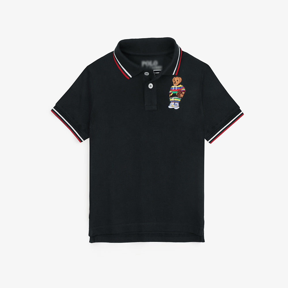 RLPH LURN PREMIUM BSKT BEAR KIDS POLO BLACK