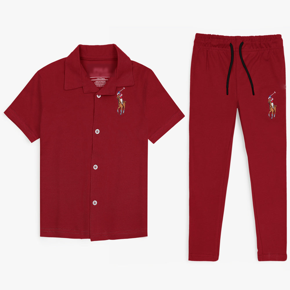 R-L KIDS PREMIUM BIG PNY CASUAL TWINSET RED