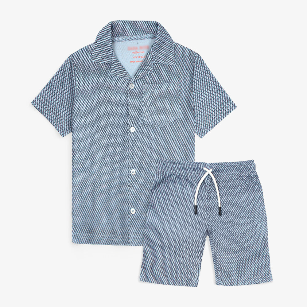 ZRA PREMIUM KIDS CASUAL TWIN SET 3D SKY