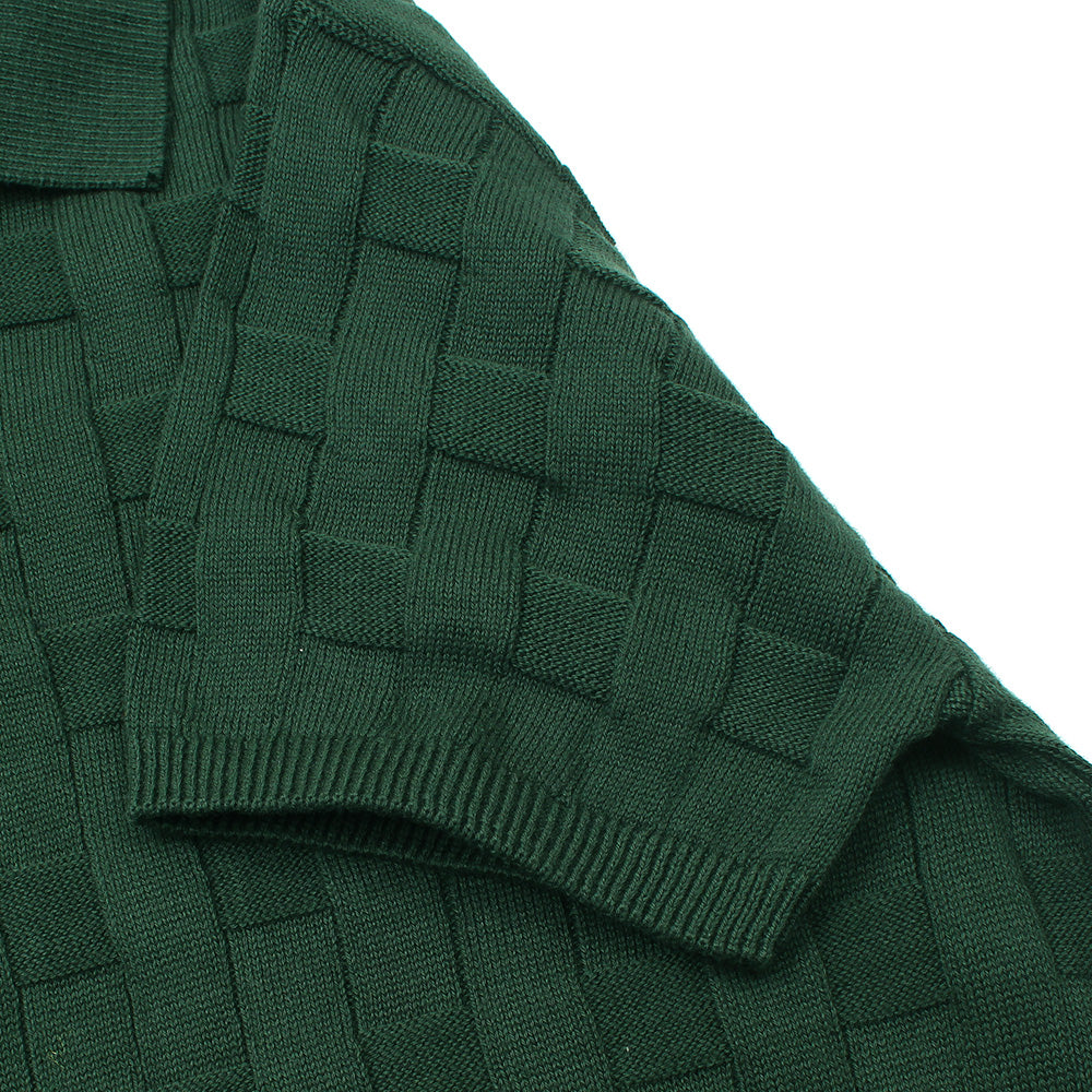 T-H MEN TACTILE PREMIUM CABLE KNIT DK GREEN
