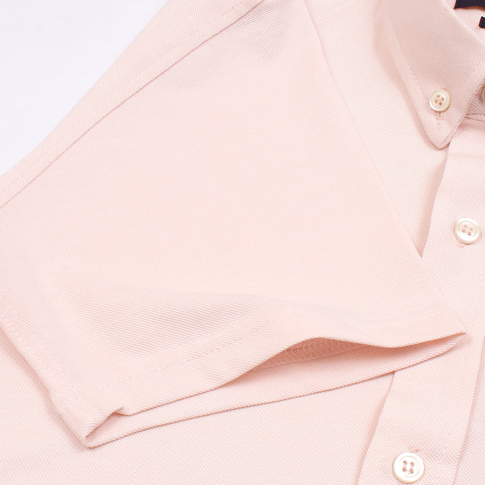 R-L MENS PREMIUM OXFORD BUTTON HALF SLEEVE PINK