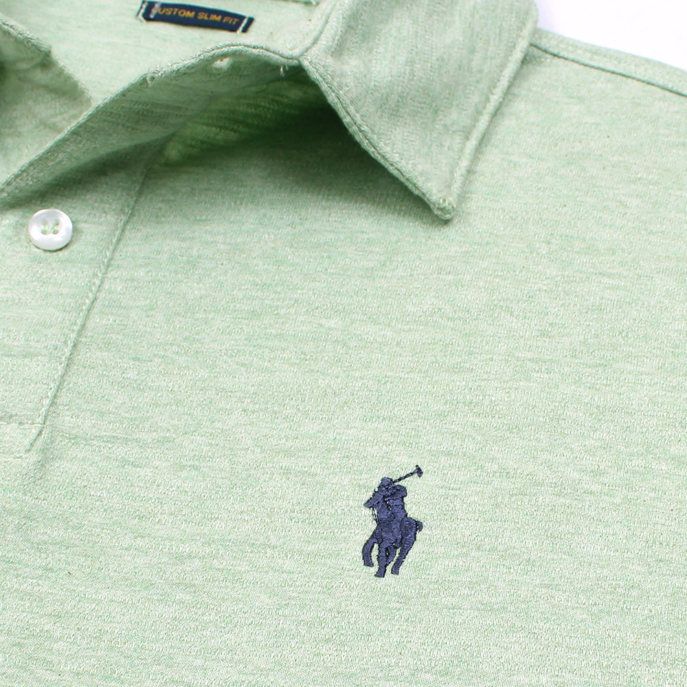 R-L PREMIUM FRANCISCO STRIPPER POLO LIGHT GREEN