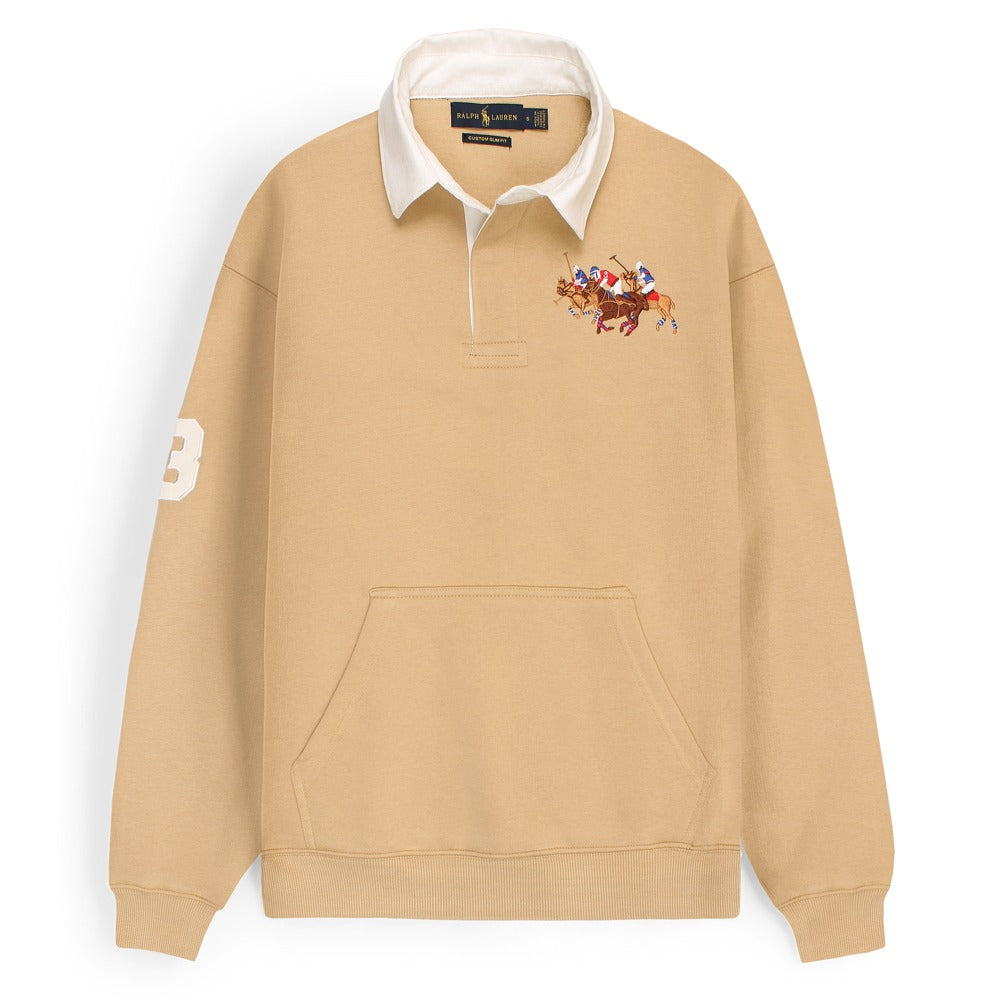 RLPH LURN 3 PONY RUGBY SWEATSHIRT MEN SKIN