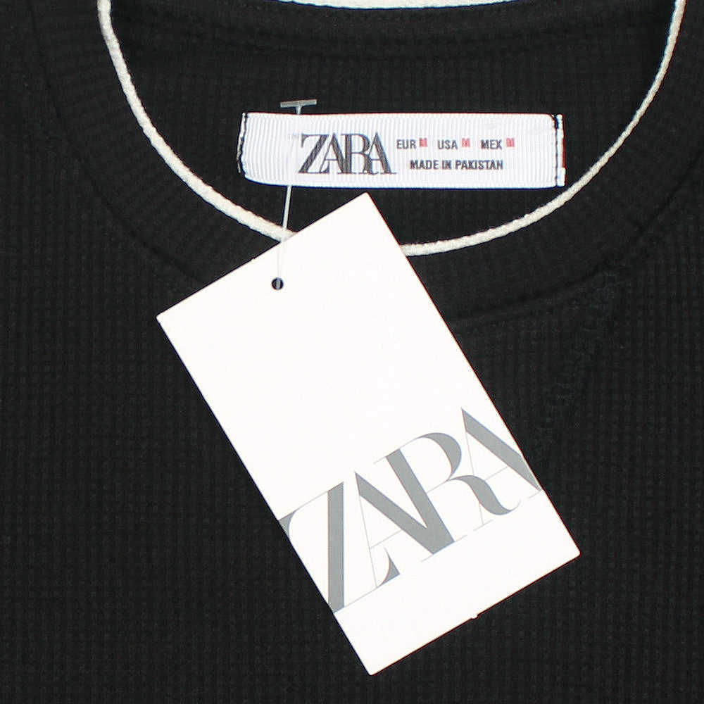 ZRA PREMIUM CONTRAST TRIM SWEAT SHIRT BLACK