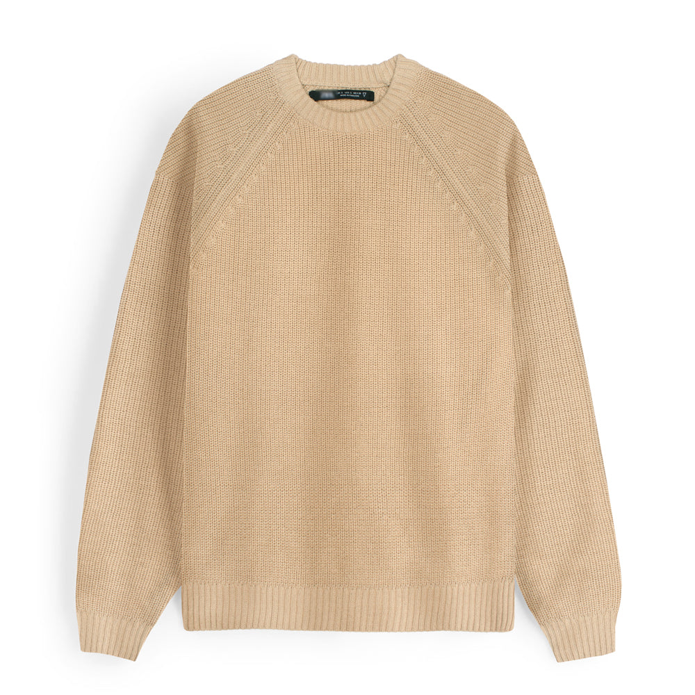 ZRA CHUNKY TEXTURED COTTON MEN CABLE KNIT SKIN