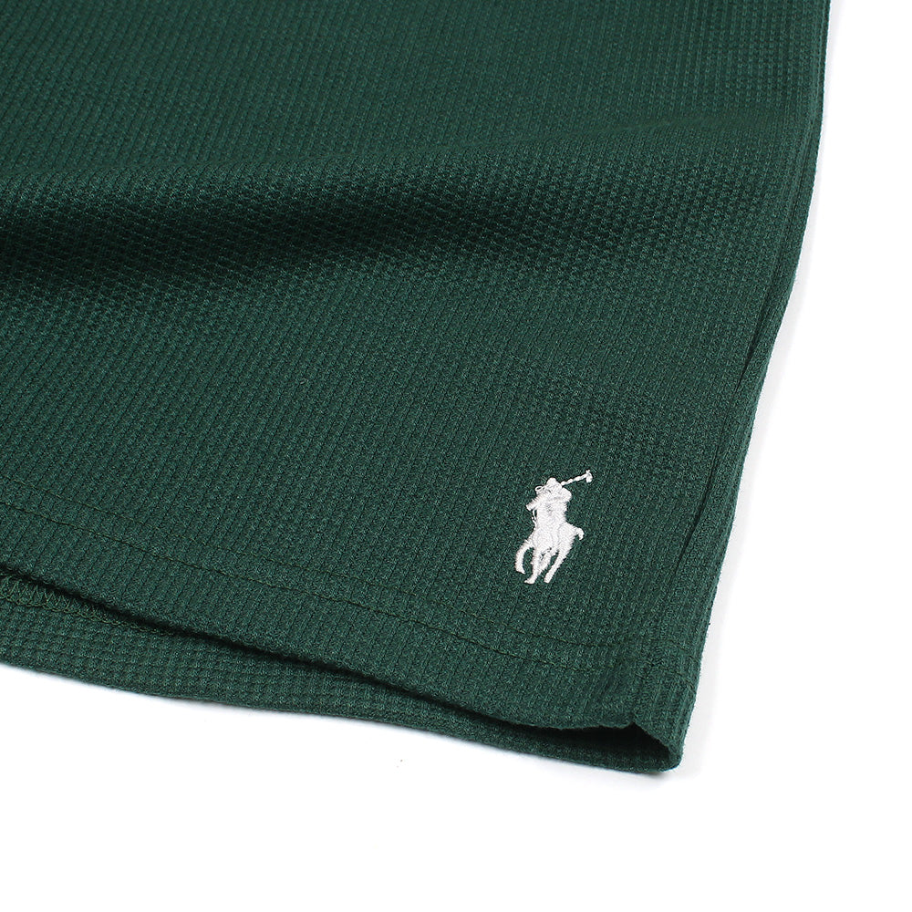 RL PREMIUM WAFFLE LOGO PONY T SHIRT DK GREEN