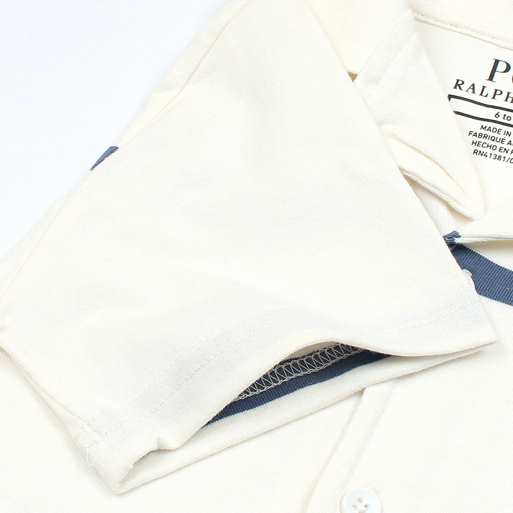 R-L KIDS PREMIUM SHORT/SHIRT WHITE/NEAVY STRIPES