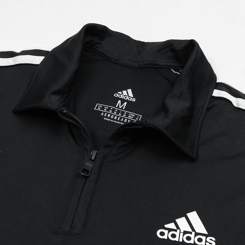 ADS PREMIUM MEN ZIP-UP POLO TRACKSUIT BLACK