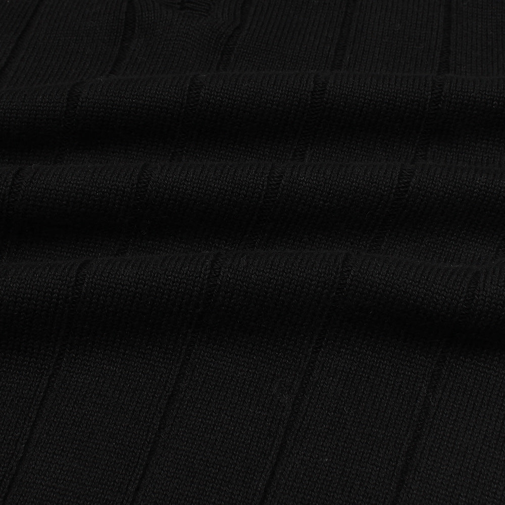 ZRA IMPERIAL MOCK KNIT ZIPPER MEN BLACK