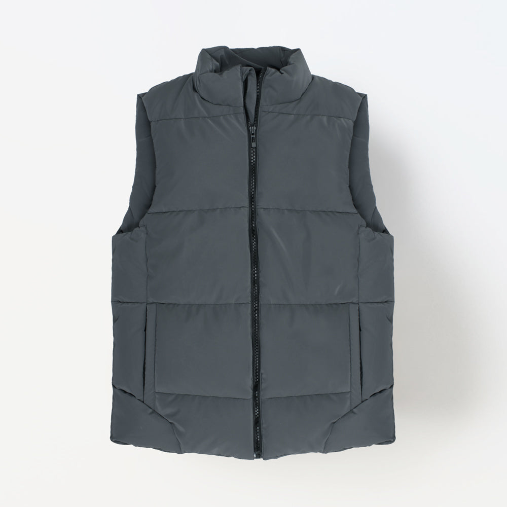 ZRA LUXURY HANDWOVEN GILLET RAW GREY