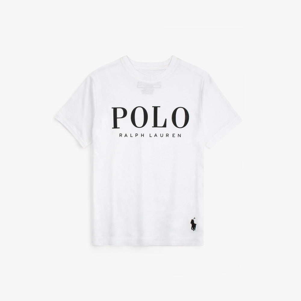 RL KIDS T SHIRT SML PONY WHITE