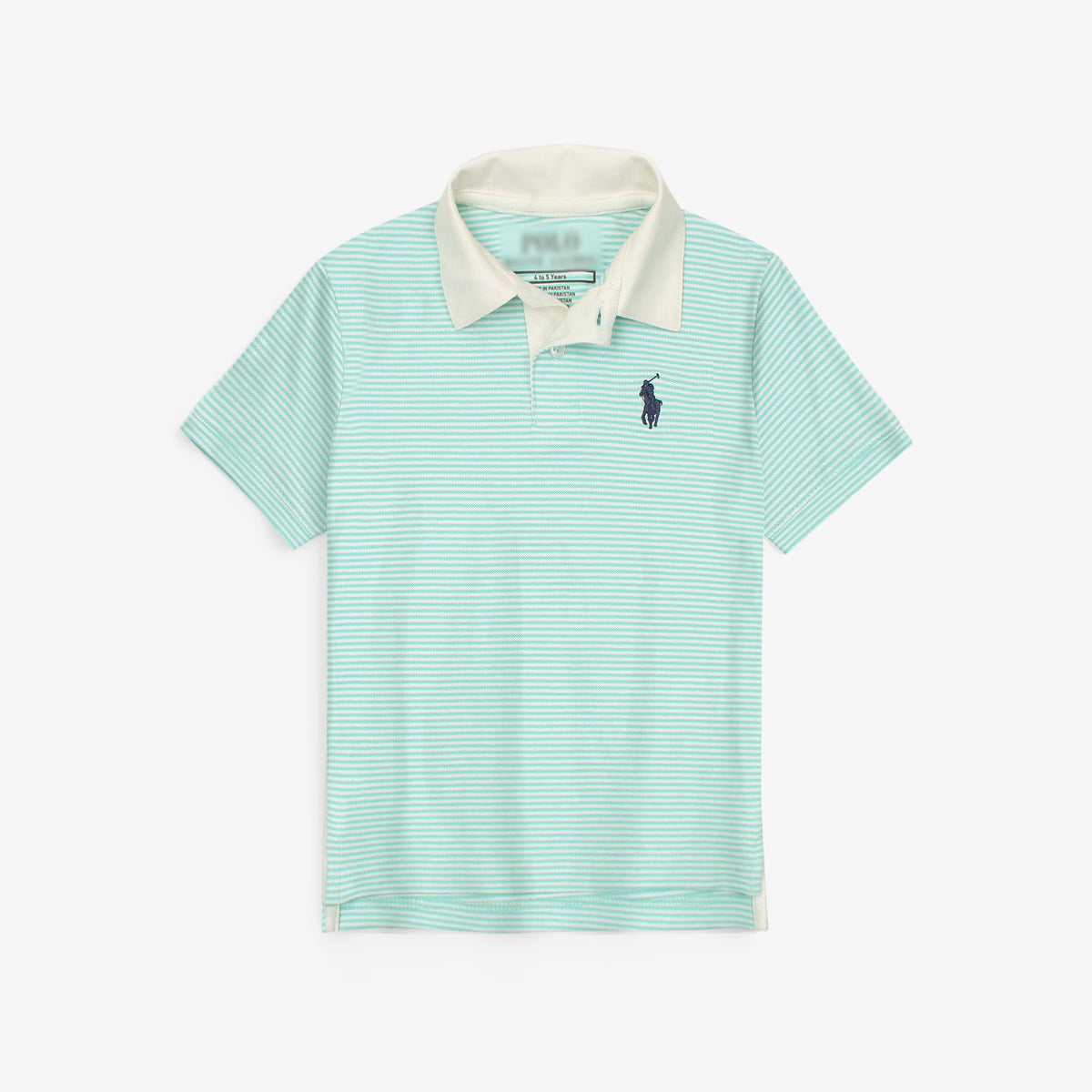 RLPH LURN PREMIUM KIDS STRIPE POLO SEA-GREEN