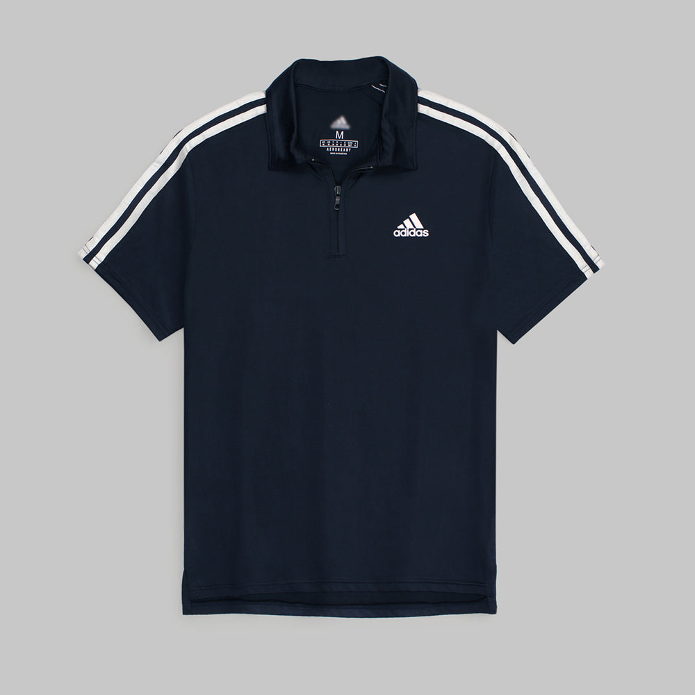 ADS MEN ZIP-UP POLO SHIRT NEAVY