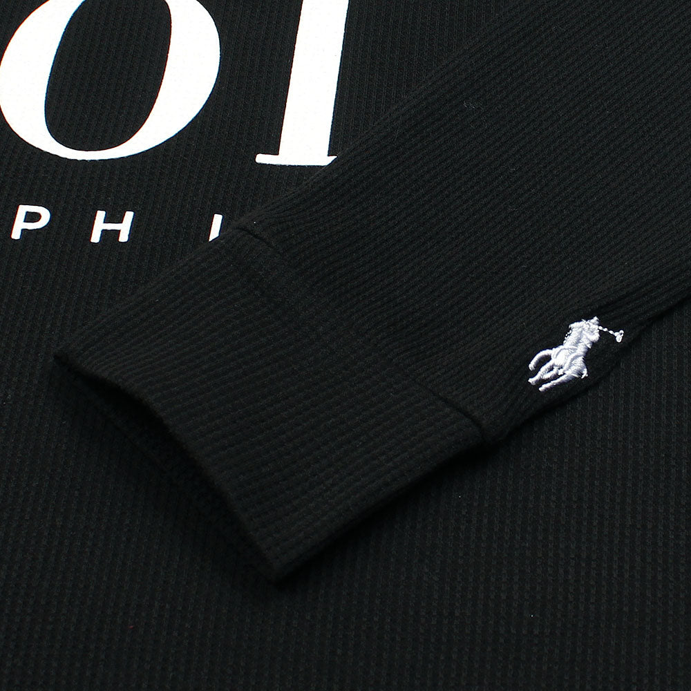 RAPL LURN PREMIUM IVORY LOGO SWEAT SHIRT BLACK