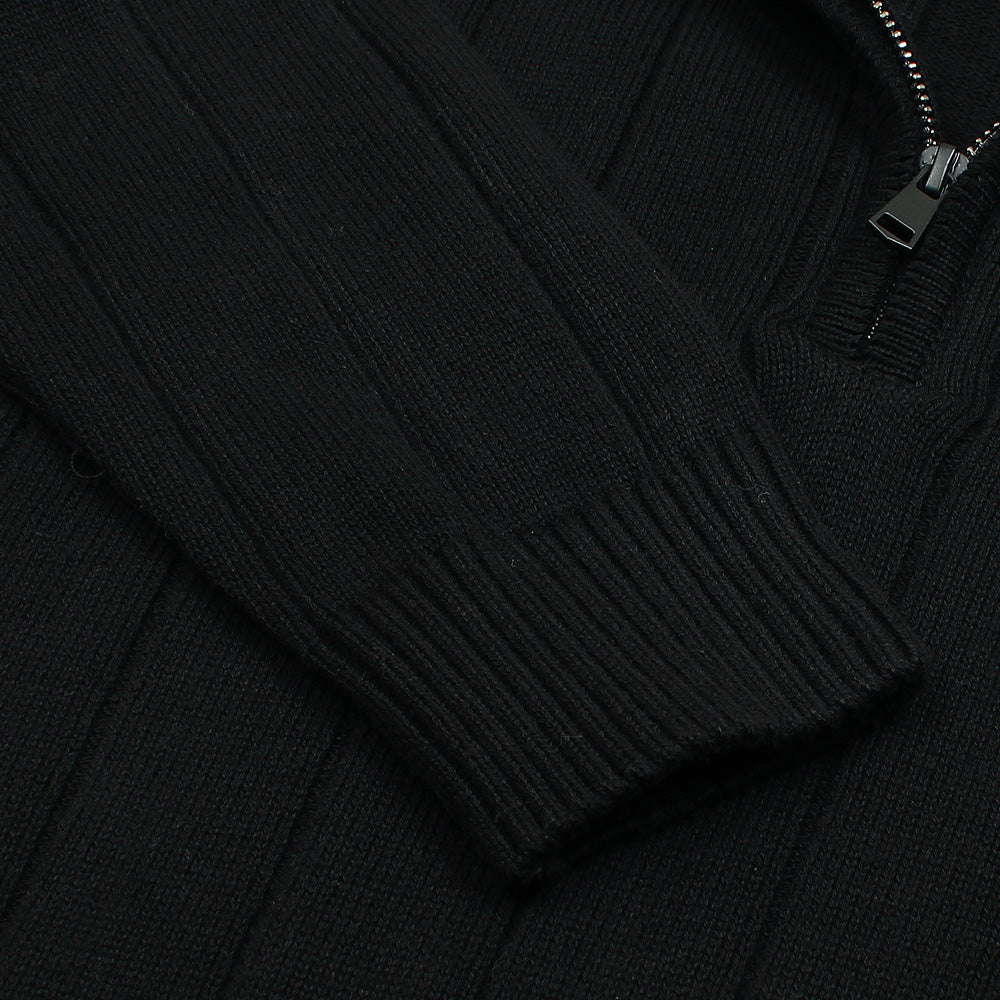 ZRA IMPERIAL MOCK KNIT ZIPPER MEN BLACK