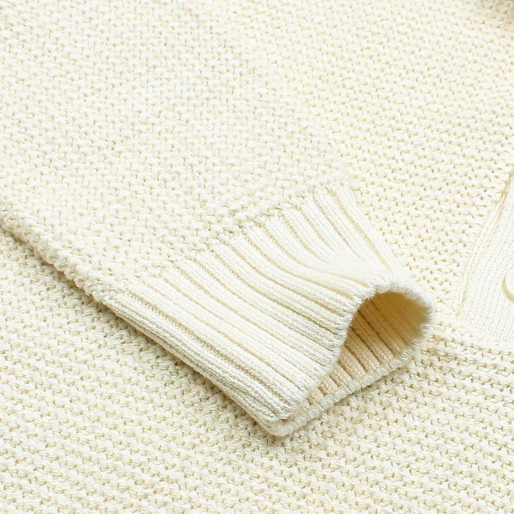 ZRA PREMIUM PURL BTN POLO MEN LIGHT CREAM