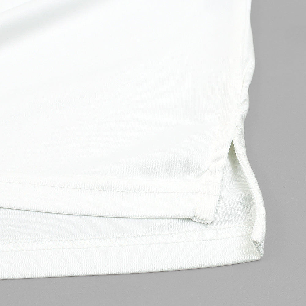 ADS PREMIUM MEN POLO STRIPE TRACKSUIT WHITE