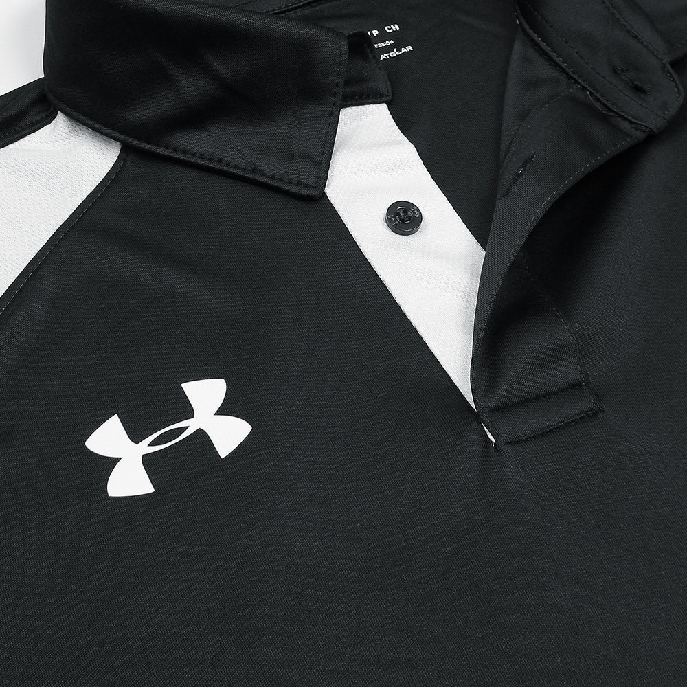 UA PREMIUM DRYFIT HEATGEAR POLO BLACK