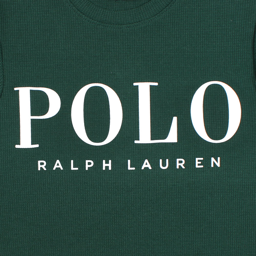 RAPL LURN PREMIUM IVORY LOGO SWEAT SHIRT DK GREEN