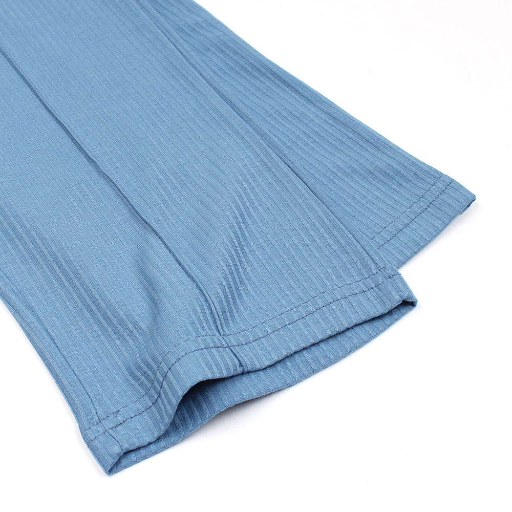 ZRA MEN PREMIUM STAPERED JOGGER DARK PASTEL BLUE