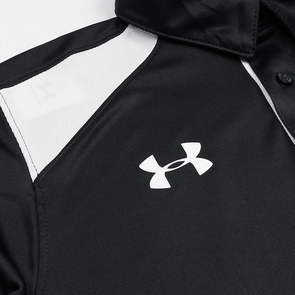 UA PREMIUM DRYFIT HEATGEAR POLO BLACK