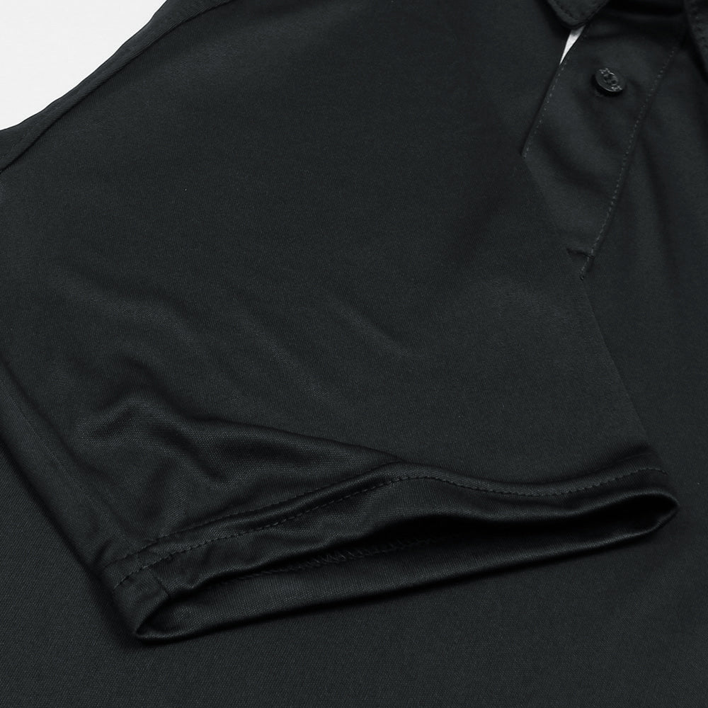 UA PREMIUM DRYFIT HEATGEAR POLO BLACK