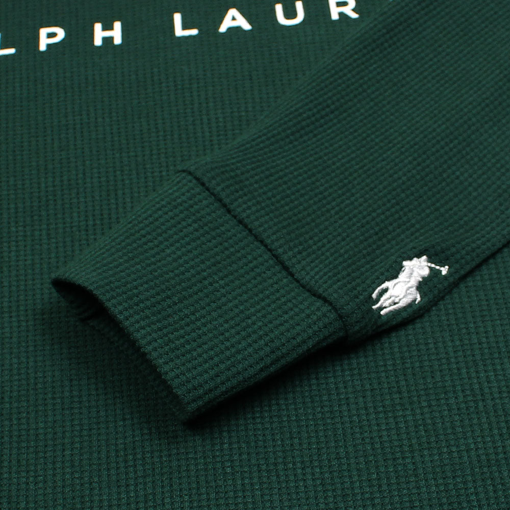 RAPL LURN PREMIUM IVORY LOGO SWEAT SHIRT DK GREEN