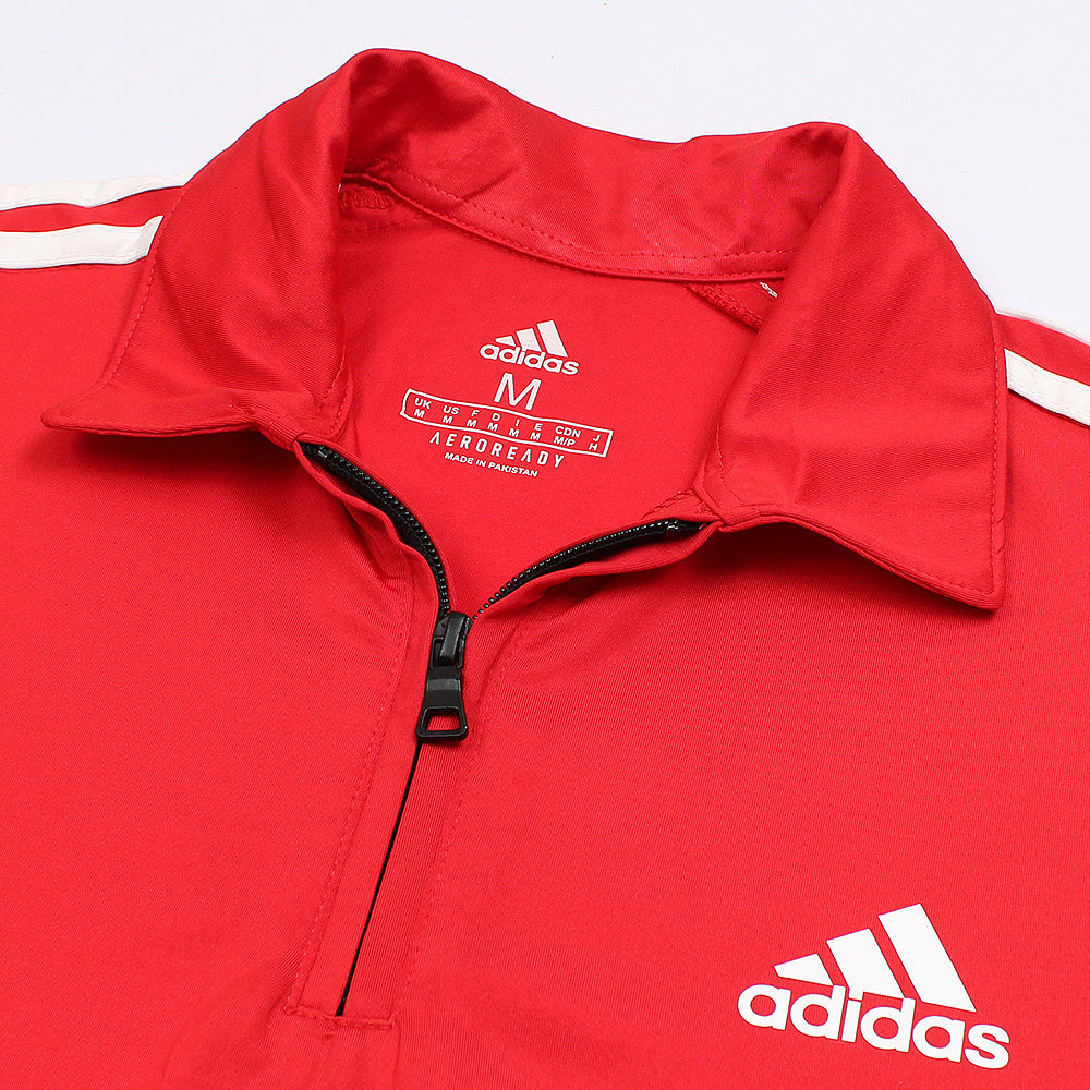ADS PREMIUM MEN ZIP-UP POLO TRACKSUIT RED
