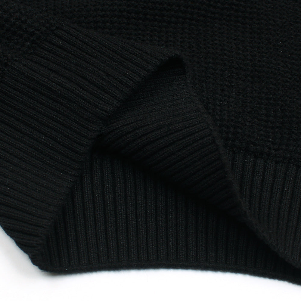 ZRA PREMIUM PURL BTN POLO MEN DARK BLACK