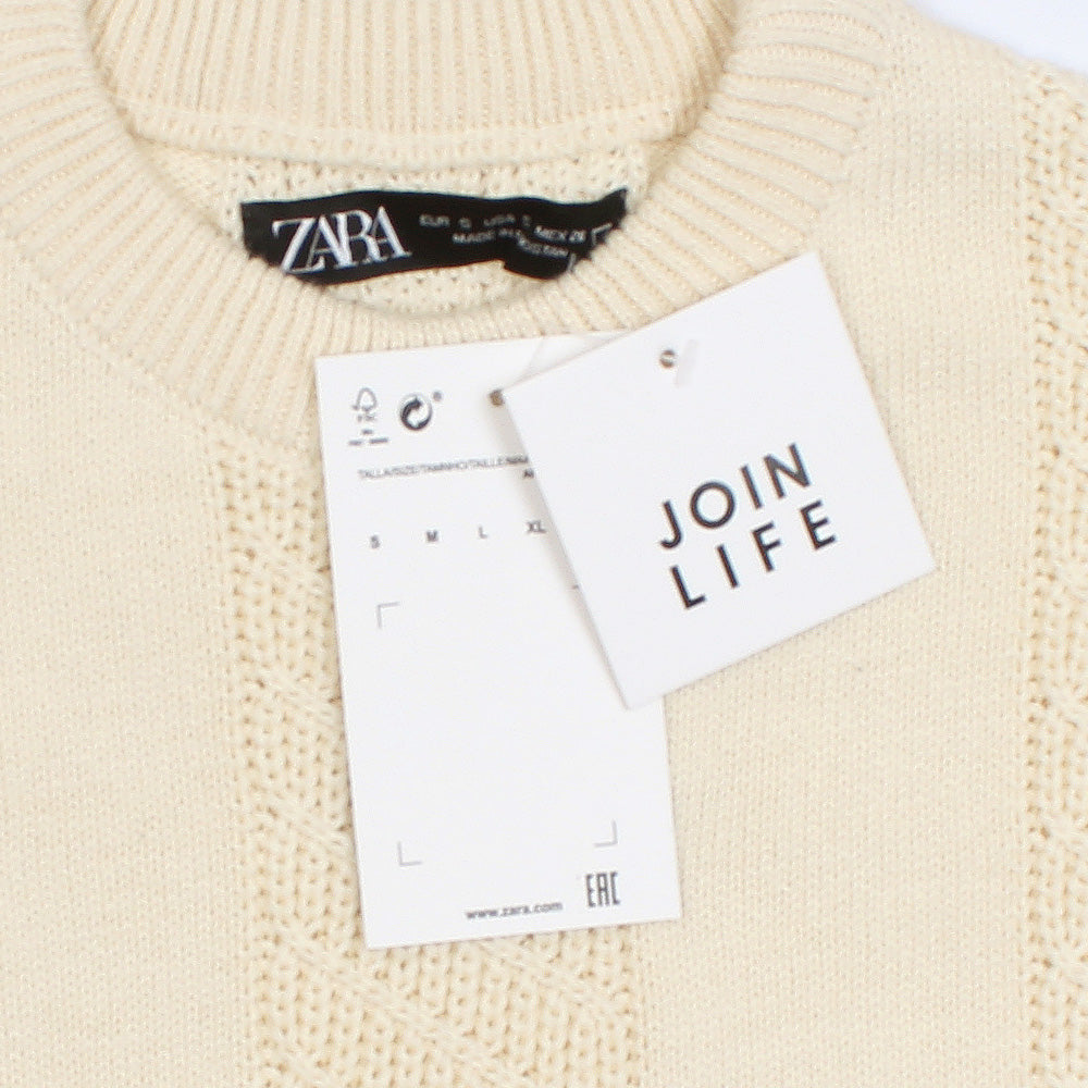 ZRA PREMIUM OLD MONEY TEXTURED CREW-KNIT MEN OFF WHITE