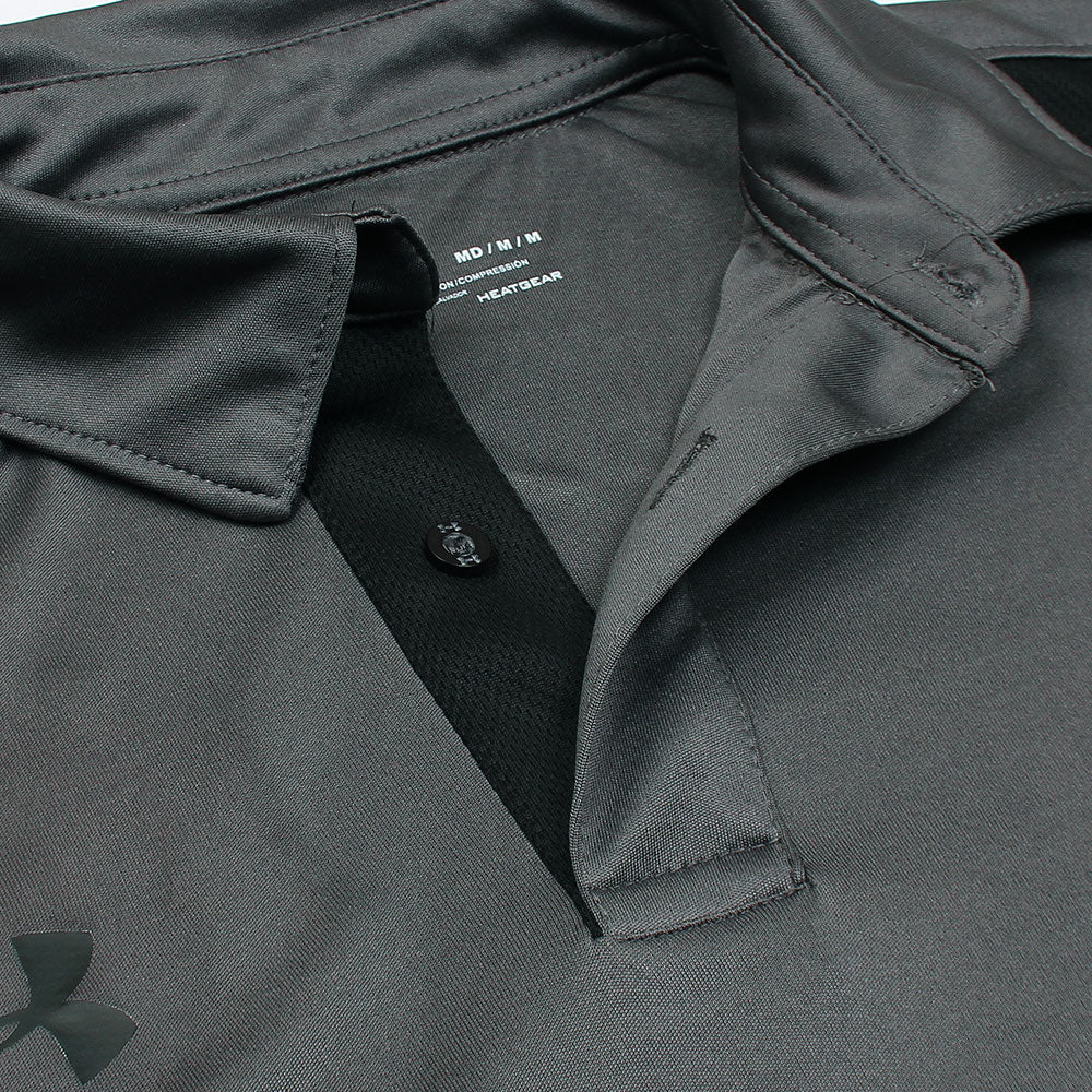 UA PREMIUM DRYFIT HEATGEAR POLO GREY
