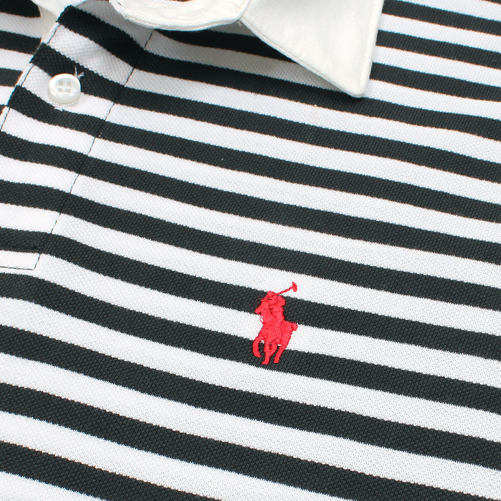R-L PREMIUM FRANCISCO STRIPPER POLO BLACK